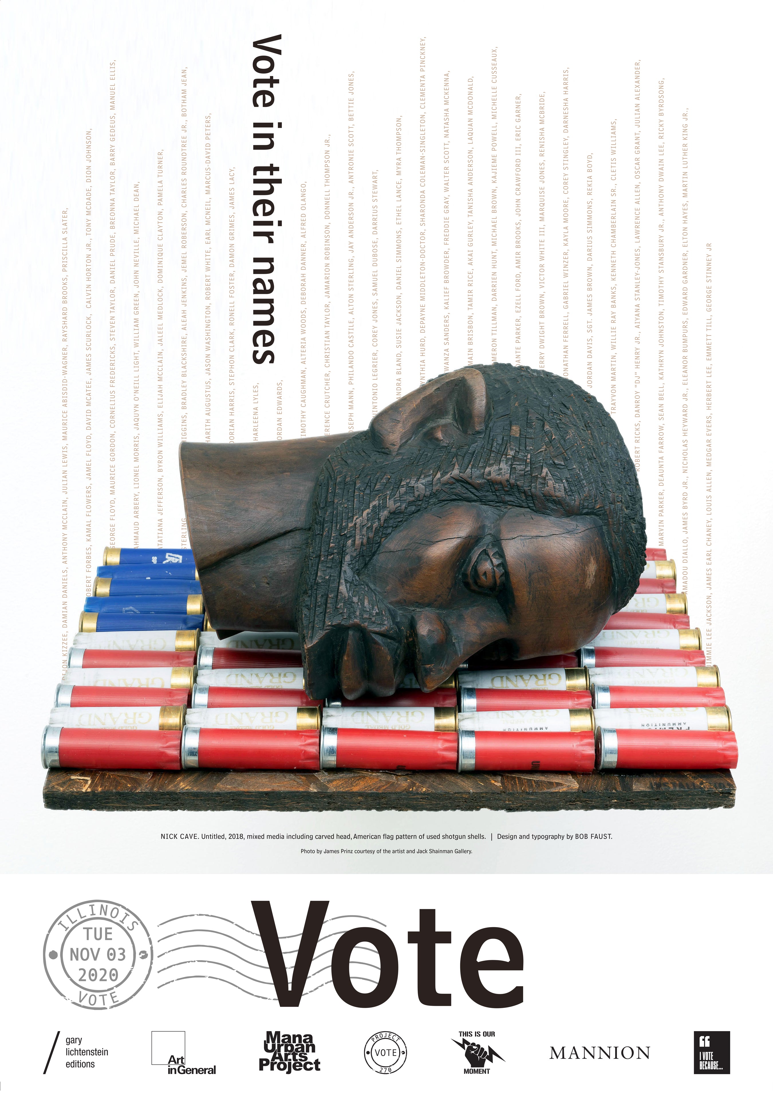 Illinois Get Out The Vote Poster by Bob Faust & Nick Cave