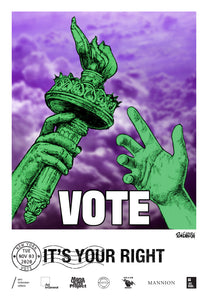 New York Get Out The Vote Poster by Ron English