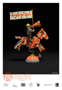 North Dakota Get Out The Vote Poster by Richard Borge