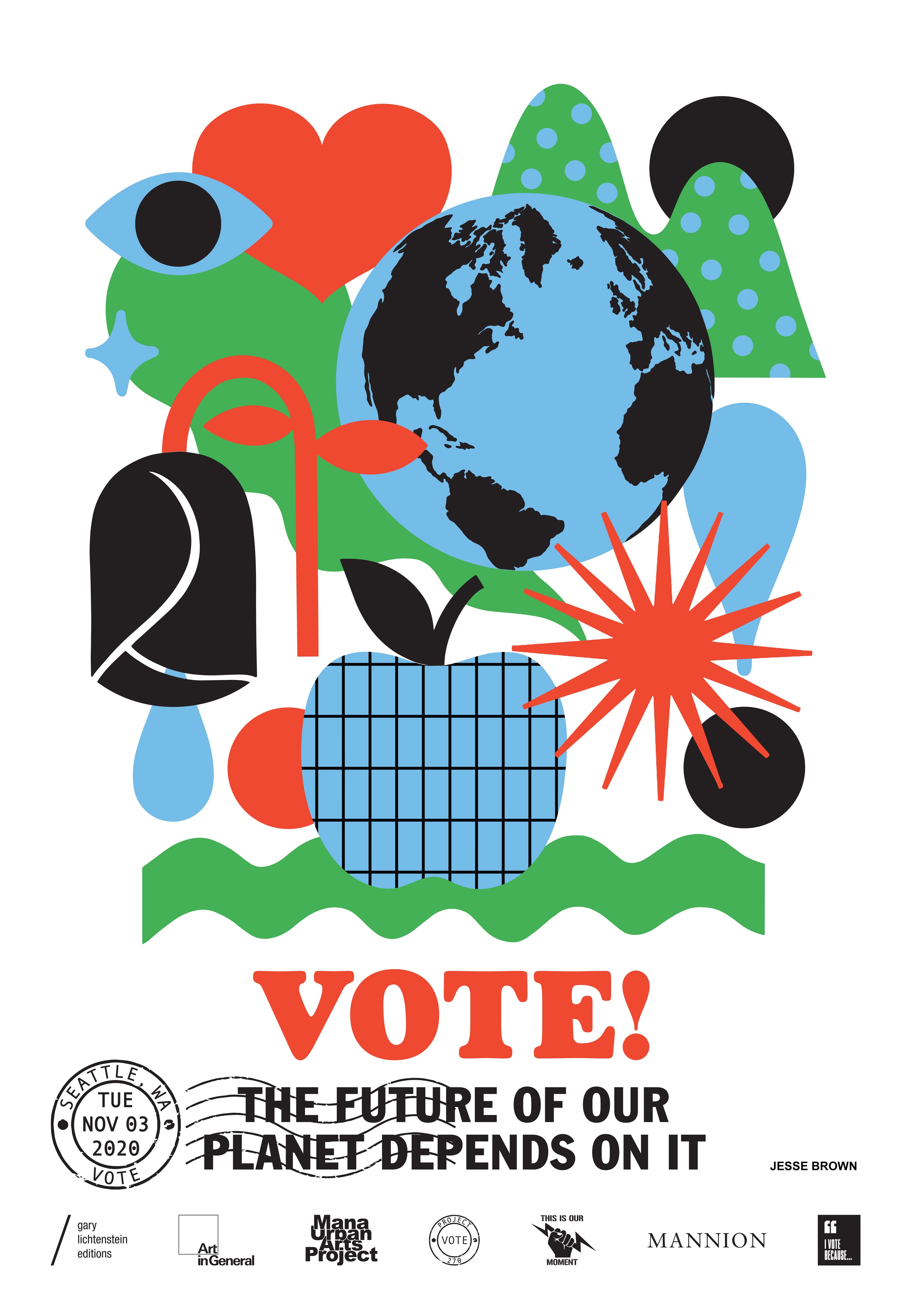 Seattle, Washington Get Out The Vote Poster by Jesse Brown