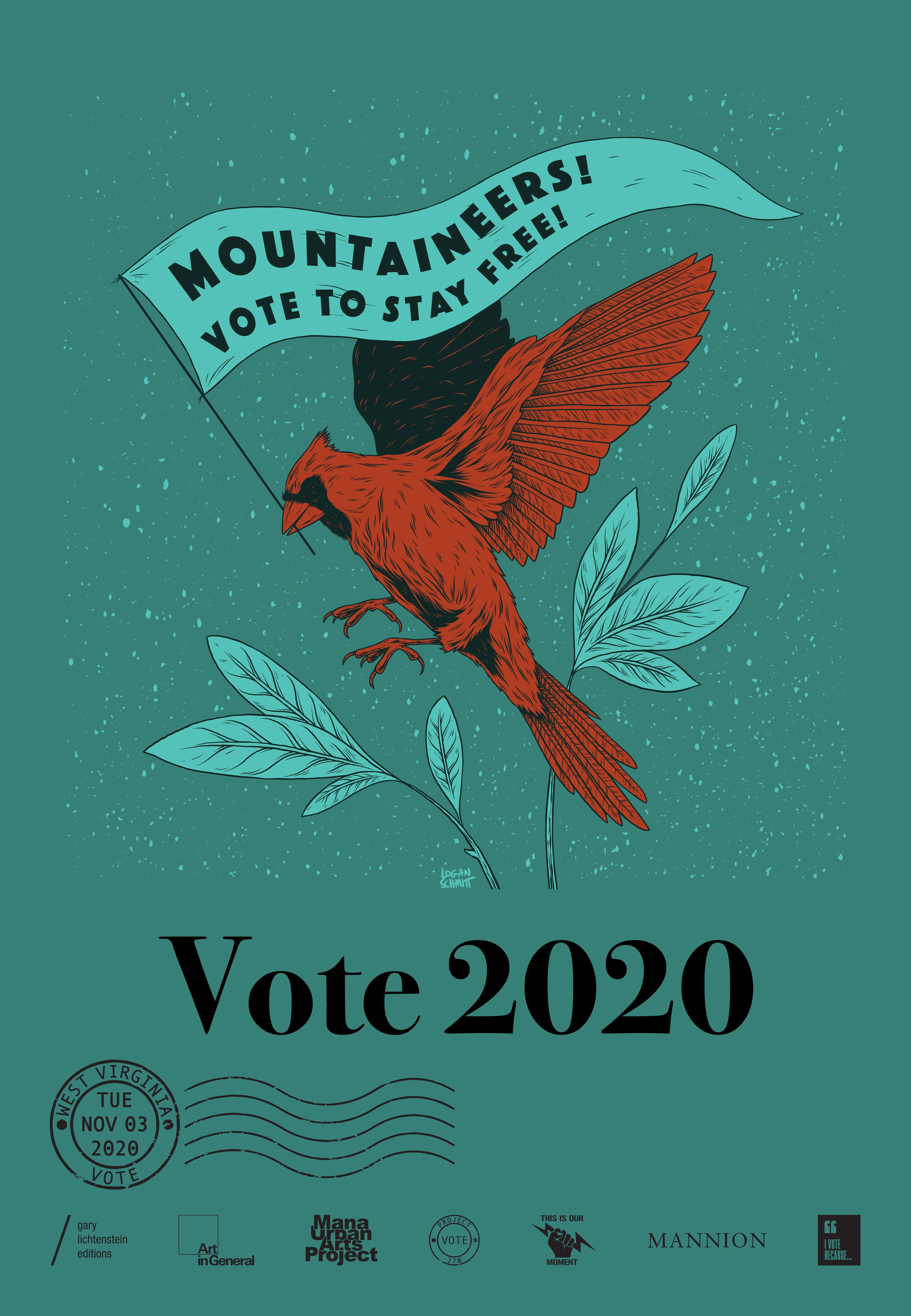 West Virginia Get Out The Vote Poster by Logan Schmitt